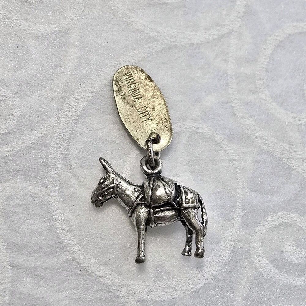 Vintage Silver Donkey Virginia City Travel Souvenir